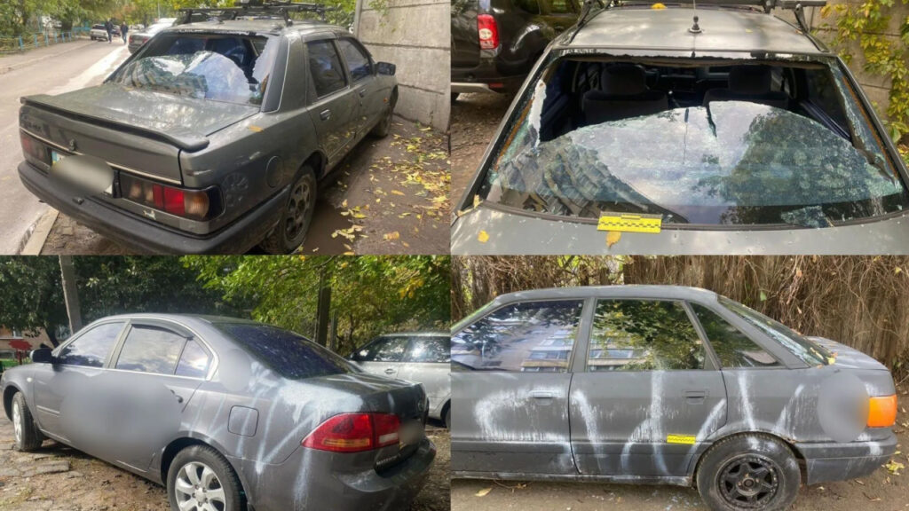 У Києві встановили хуліганів, які через зауваження пошкодили та розмалювали вісім машин на Оболоні. Фото У-Києві-встановили-хуліганів,-які-через-зауваження-пошкодили-та-розмалювали-вісім-машин-на-Оболоні.-Фото